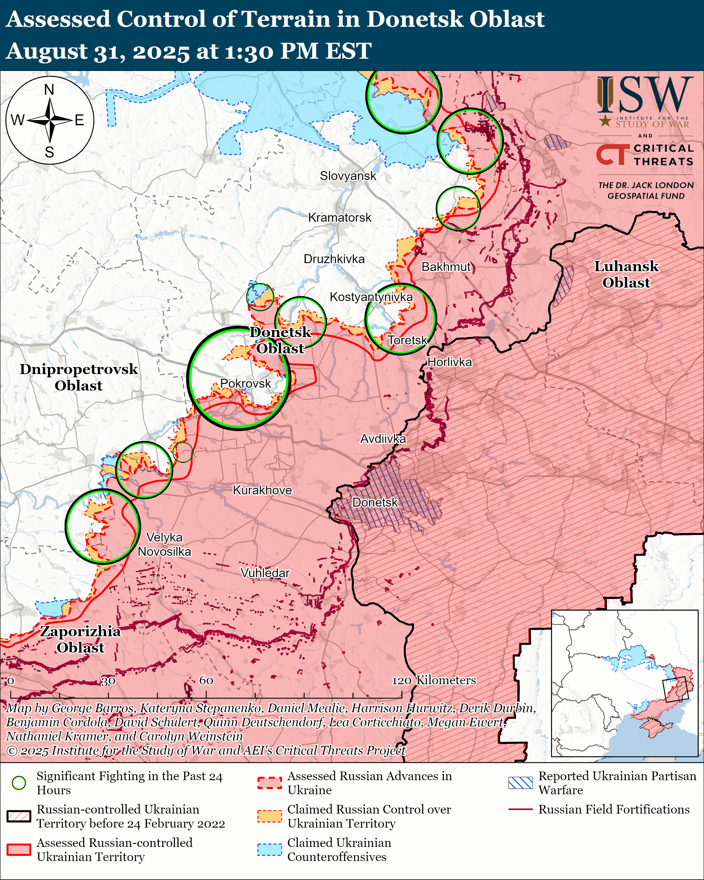 Армія РФ наступає по всіх напрямках фронту, але безрезультатно: карти ISW